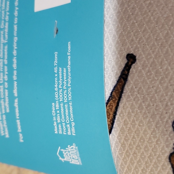 Peanuts Baseball themed 2 pk dish drying mats NWT - Picture 3 of 6